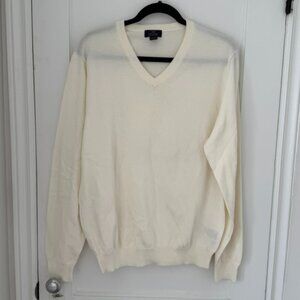 Brooks Brothers Cream Crewneck Sweater